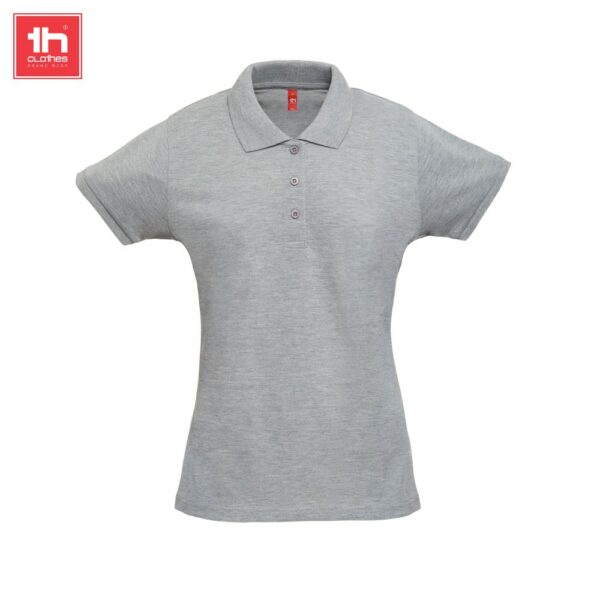 TH Clothes Κοντομάνικο Polo Εργασίας Berlin Women Grey Melange