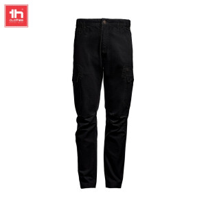 TH Clothes Παντελόνι Εργασίας Cargo Black