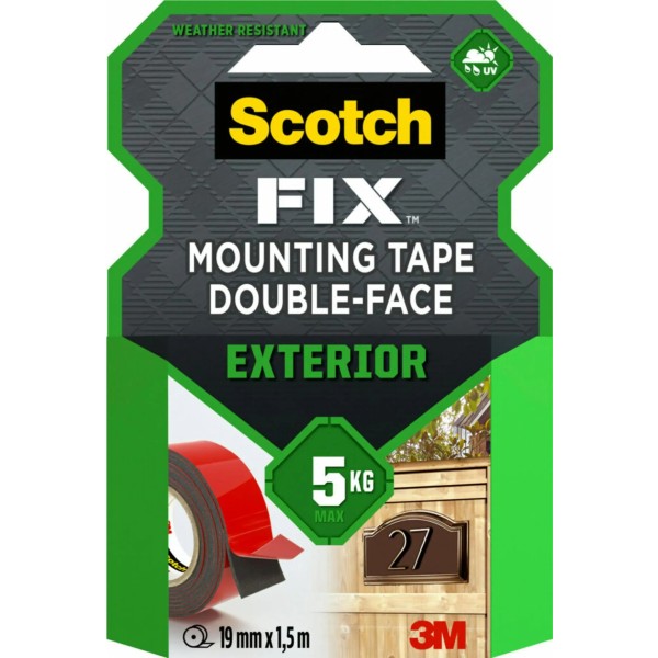 Scotch-Fix™ Exterior Mounting Tape 411-1915-P 19mm x 1,5m