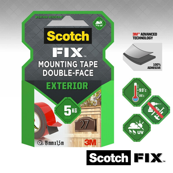 Scotch-Fix™ Exterior Mounting Tape 411-1915-P 19mm x 1,5m - Image 3