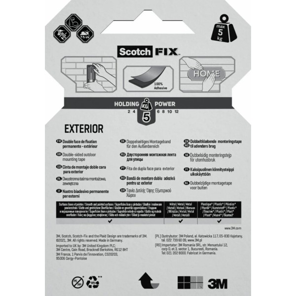 Scotch-Fix™ Exterior Mounting Tape 411-1915-P 19mm x 1,5m - Image 4
