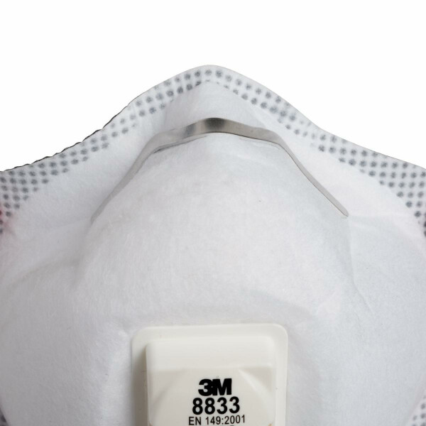 3M™ Μάσκα Σωματιδίων, FFP3, Με βαλβίδα, 8833 - Image 4