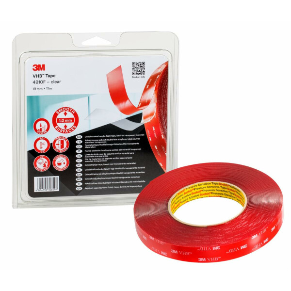 3M™ VHB™ Tape 4910F Διάφανη 1210mm x 33m, 1.0mm