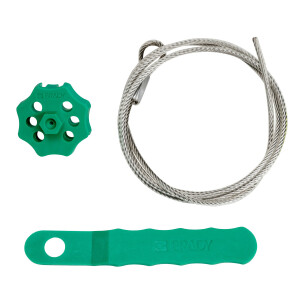 Brady Extra Secure Spin Lockout with 1.5 m Cable and Tool Green