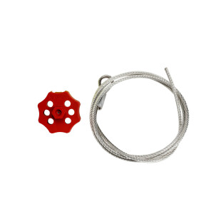 Brady Double Hex Spin Lockout with Cable Red