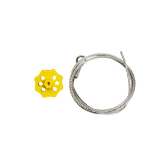 Brady Double Hex Spin Lockout with Cable Yellow