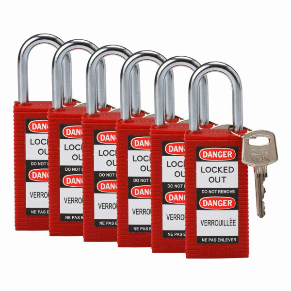 Brady Long Body Nylon Lockout Padlocks - Image 3