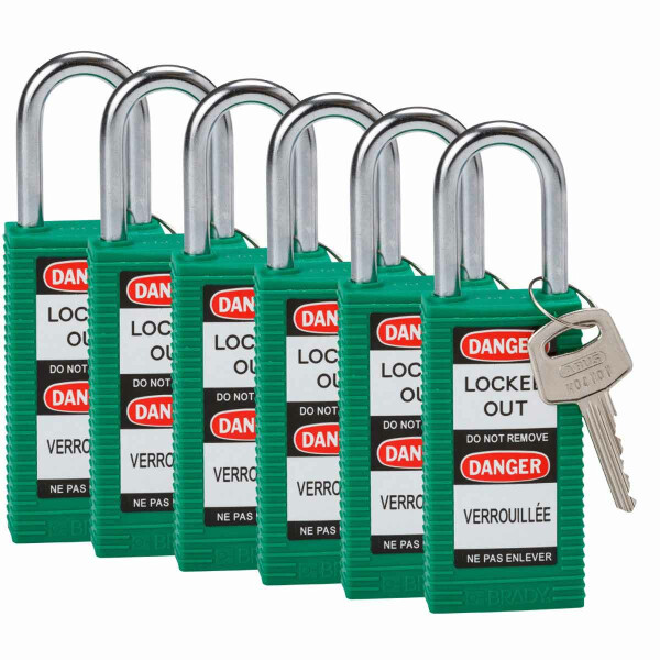 Brady Long Body Nylon Lockout Padlocks - Image 5