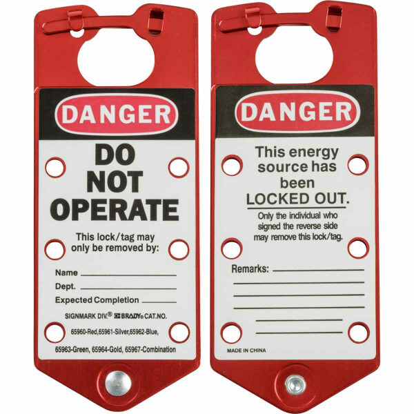 Brady Labelled Lockout Hasps - Locked Out - Image 4