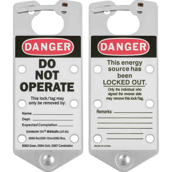 Brady Labelled Lockout Hasps - Locked Out - Image 5