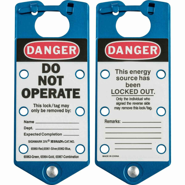 Brady Labelled Lockout Hasps - Locked Out - Image 6
