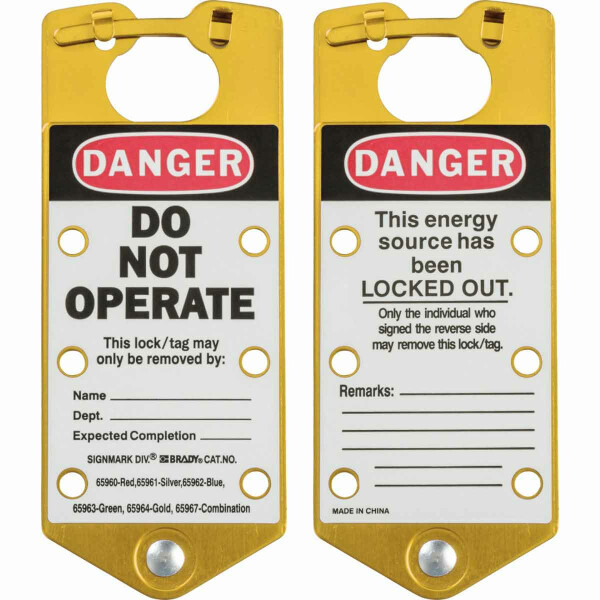 Brady Labelled Lockout Hasps - Locked Out - Image 8