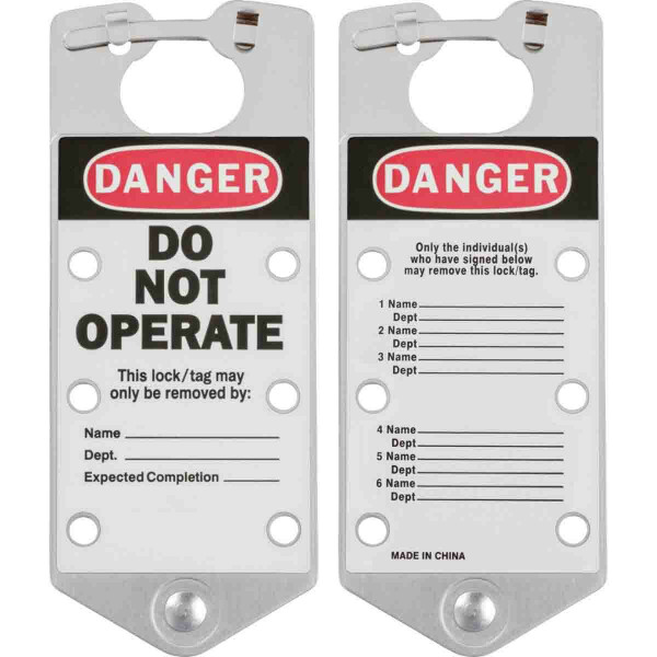 Brady Labelled Lockout Hasps - Allowed Personel Only - Image 5