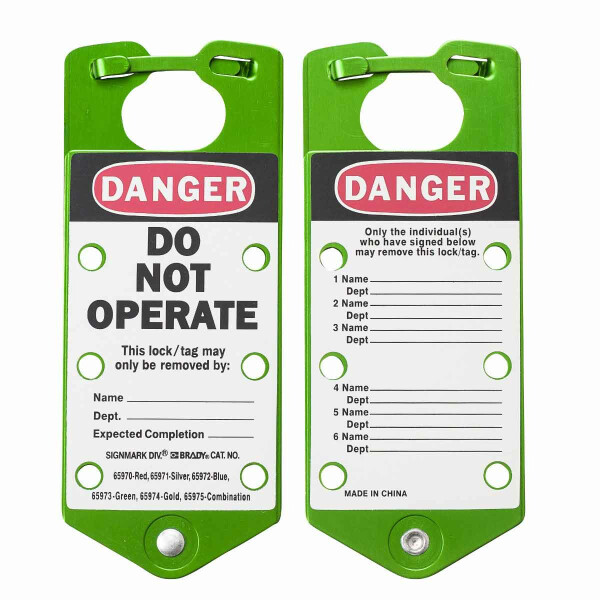 Brady Labelled Lockout Hasps - Allowed Personel Only - Image 7