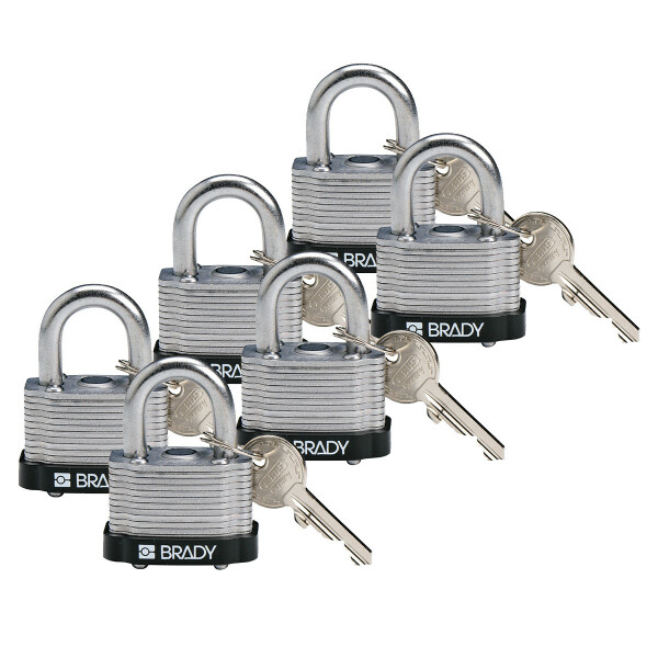 Brady Laminated Steel Lockout Padlocks 20.32MM
