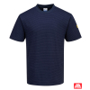 Portwest Aντιστατικό Κοντομάνικο Μπλουζάκι ESD Navy Μπλε