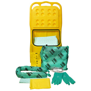 Brady Outdoor Mobile Spill Kit, Maintenance 51L Chemical Sorbent