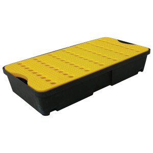 Brady Spill Tray Black Base Yellow Platform 30L