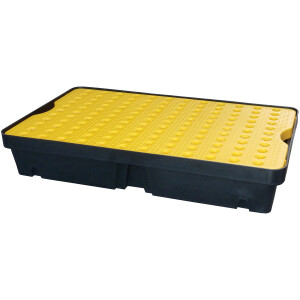 Brady Spill Tray Black Base Yellow Platform 60L