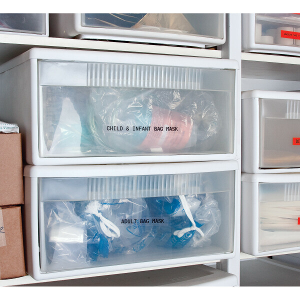 Brady Harsh Environment Multi-purpose Clear Polyester Labels with Ribbon for M210, M211 Black On Transparent - Image 3