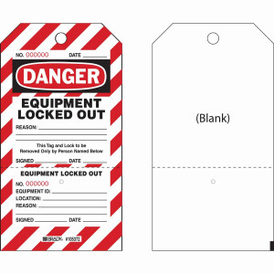 Brady Two-Part Perforated Tag - DANGER Equipment Locked Out