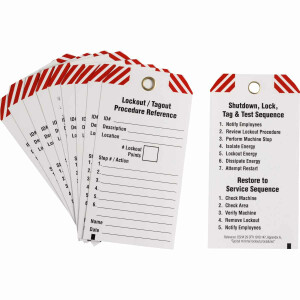 Brady Write-On Lockout Procedure Tag