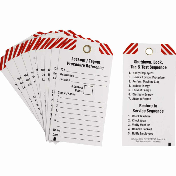 Brady Write-On Lockout Procedure Tag
