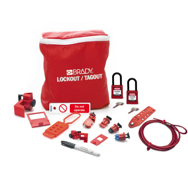 Brady Electrician Lockout Kit, Padlocks and Tag