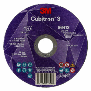 3M™ Cubitron™ 3 Cut-Off Wheel T41 Grit 80+