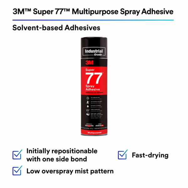 3M™ Super 77™ Multipurpose Spray Adhesive Aerosol - Image 4