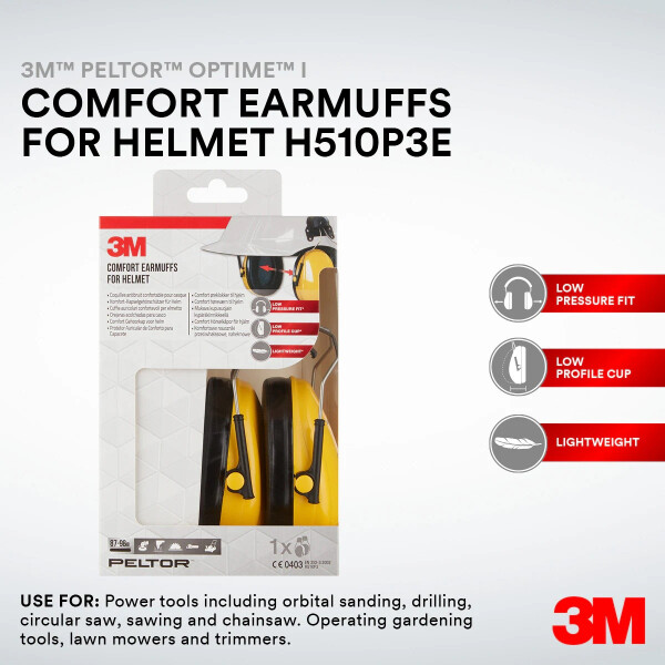 3M™ PELTOR™ Optime™ Comfort Ωτοασπίδες Με Στήριγμα Κράνους H510P3 (87-98 dB) - Image 3