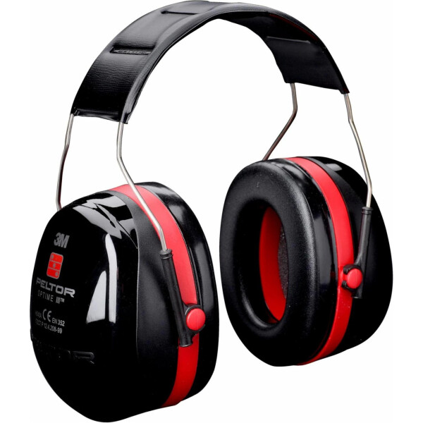3M™ PELTOR™ Optime™ III Ωτοασπίδες Με Στήριγμα Κεφαλής Μαύρο/Κόκκινο