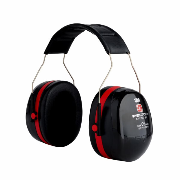 3M™ PELTOR™ Optime™ III Ωτοασπίδες Με Στήριγμα Κεφαλής Μαύρο/Κόκκινο - Image 3