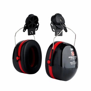 3M™ PELTOR™ Optime™ III Ωτοασπίδες Με Στήριγμα Κράνους Μαύρο/Κόκκινο