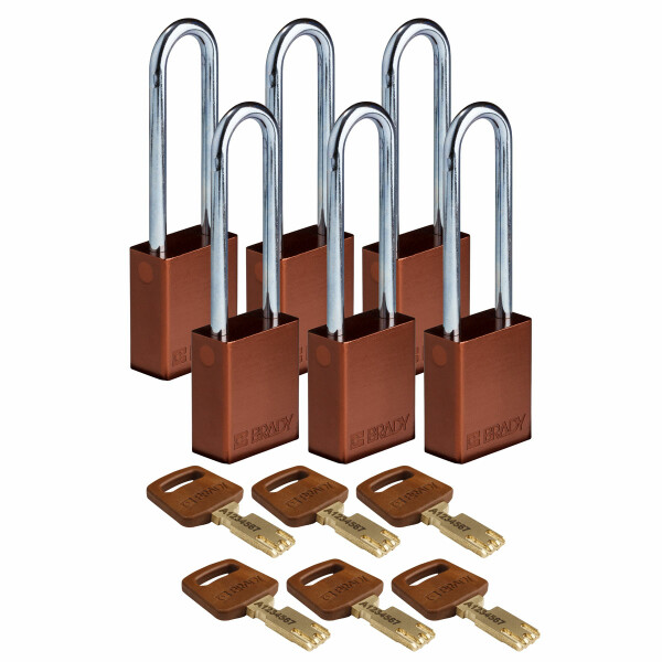 Brady SafeKey Aluminum Lockout Padlocks 76.20mm - Image 5