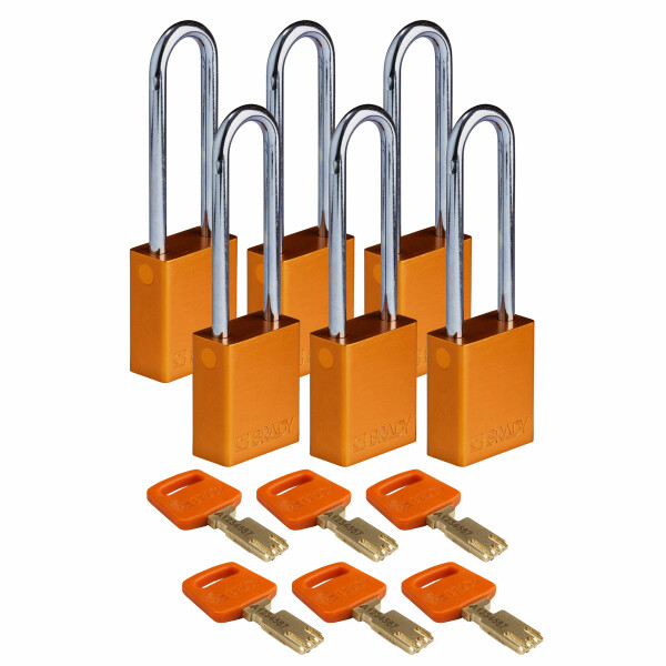 Brady SafeKey Aluminum Lockout Padlocks 76.20mm - Image 7