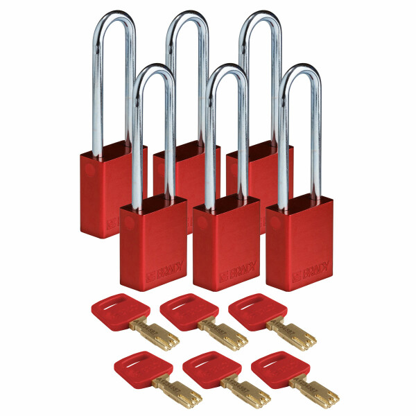 Brady SafeKey Aluminum Lockout Padlocks 76.20mm - Image 9