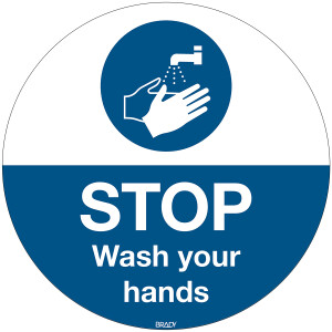 Brady Floor Sign Wash your hands