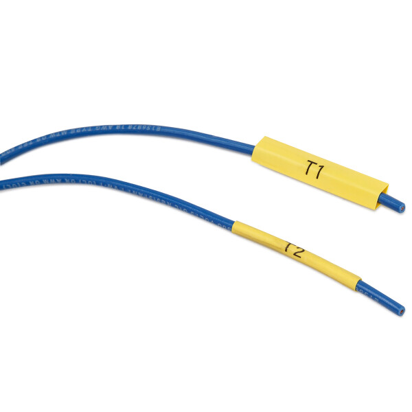 Brady M211 and M210 PermaSleeve Polyolefin Wire Marking Sleeves Black On Yellow - Image 2