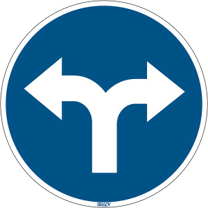 Brady Floor Sign Go Left And Right