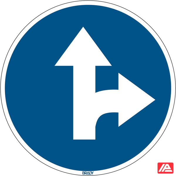 Brady Floor Sign Go Straight And Right