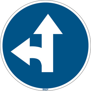 Brady Floor Sign Go Straight And Left