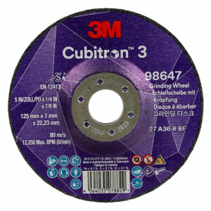 3M™ Cubitron™ 3 Depressed Center Grinding Wheel Τ27 Grit 36+