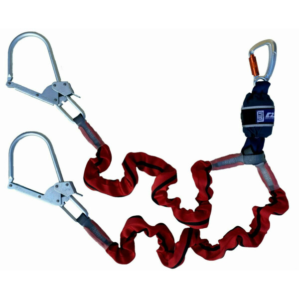 3M™ DBI-SALA® EZ-Stop™ Shock Absorbing Lanyard - Elasticated Webbing - Twin Leg - Edge Tested - 2.00 m