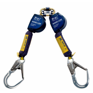3M™ DBI-SALA® Nano-Lok™ Self-Retracting Lifeline - XL Extended Length - Twin Leg - Quick Connector - Web - Twin Leg - 2.8m