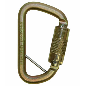 3M™ DBI-SALA® Self Locking Triple Carabiner with Captive Eye Pin Zinc Plated Steel 2000005