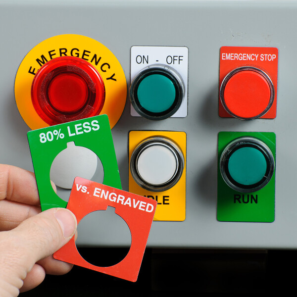 Brady B30 Series Raised Profile Push Button Labels White - Image 3