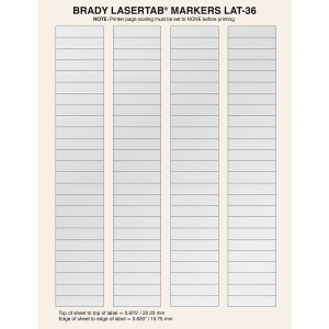 Brady LaserTab Metallized Polyester Labels
