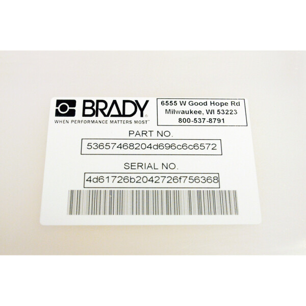 Brady 76 mm Core Flexible Polyester Curved Surface Labels - Image 2
