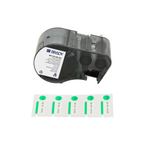 Brady Colour Polyester labels Black on Green
